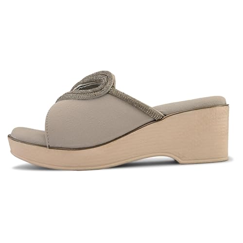 Image of Centrino Women's Wedge Heel Sandals | Stylish Slip-On Sandals for Ladies | Soft Cushioned Footbed for Comfort | Elegant & Trendy Design | Lightweight and Durable Fashion Footwear (9404)