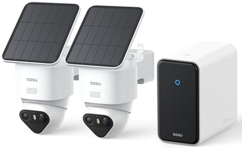 aosu T2 Ultra 4K Solar Security Cameras Wireless Outdoor, 2-Cam K...