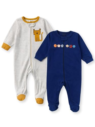 Image of TuddyBuddy 100% Cotton Multi Color Zipper Romper Sleepsuit /Romper /Jumpsuit for Baby Boy & Baby Girl
