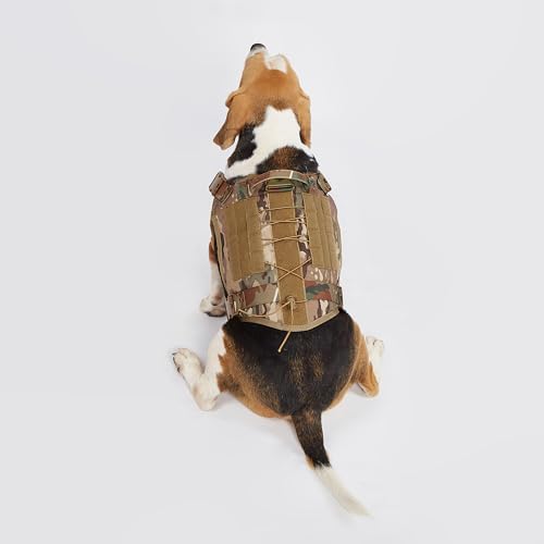 Roujune No-Pull Hundegeschirr, Einstellbar Sicherheitsgeschirr Ultra Atmungsaktiv für Große/Mittlere Hunde Brustgeschirr Hundeharness Hundeweste Tarnfarbe Größe L