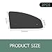 Shakas 2 PCS Car Window Shade, Sun-proof and Anti-glare Protective Cover for Blocking Heat, Breathable Privacy Curtain with Suction Cups for Free Lifting of Windows, for Cars Summer Accessory (Black)