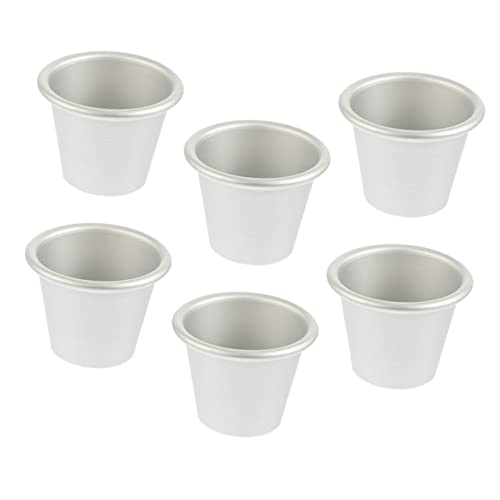 KICHOUSE 6Pcs Round Cake Molds Baking Pans for Puddings Cakes Easy to Use for Home Baking DIY Pastry Nonstick Design for Effortless Release