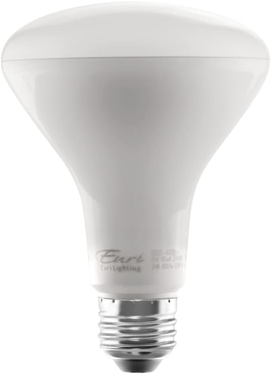 Euri Lighting EB30-5000cec Dimmable LED BR30, 9W (65W Equal) 810lm, 3000K (Soft White), 90+ CRI, 120° Angle, Damp Rated, E26, UL, E-Star, JA8, CEC, CA Compliant, 5YR 25K HR WTY, One Count
