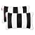 Pcinfuns Outdoor/Indoor Lumbar Pillows,Fluffy Water Repellent Throw Pillow,Decorative Patio Lumbar Cushions for Home Patio Coach Sofa Use,Black White Stripe,12×20 Inch,Pack of 2