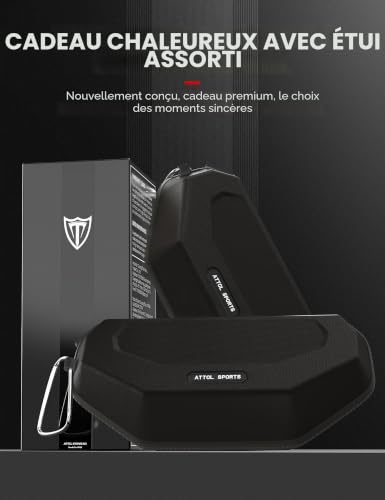 ATTCL Lunettes de Soleil Homme Polarisées: UV400 Monture TR90 Légère Enveloppante Verres Miroités Sports Pêche Conduite Golf Noir – vue 7