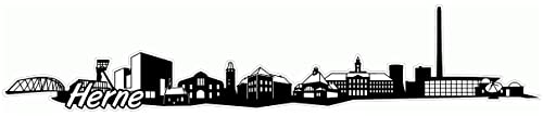 Kunstbruder Skyline Saarbrücken SW - Stampa artistica su tela, 40 x 80 cm
