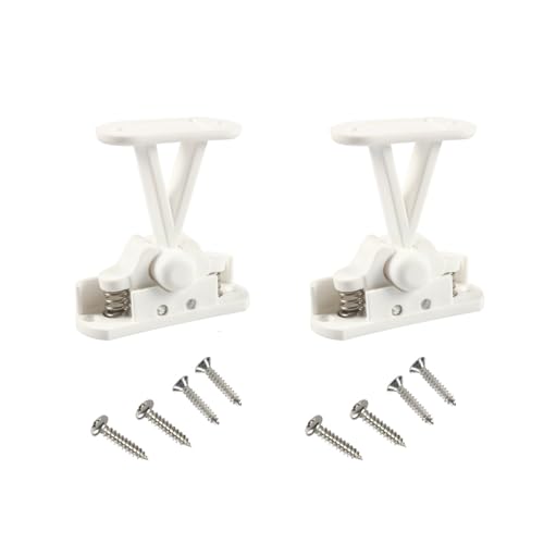 QWQJ SprungsStatic Caravans Door Retainer Catch White Nylon Door Retainer Catch Caravans Motorhomes Boats Hold Back