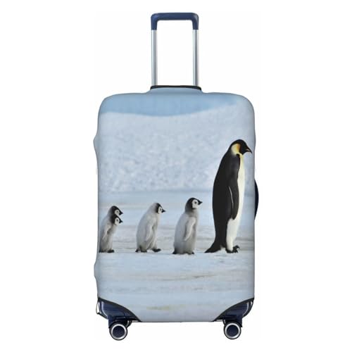 Antarctica Penguin Walking On Snowy Luggage Cover