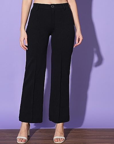 Image of Sheetal Associates Women's Regular Fit Polycotton Solid Casual Trouser