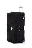 ATX Luggage 36" Extra Large Wheeled Duffle Bag Lightweight Rolling Wheels Suitcase Extra Durable Holdall for Sports Travel and Cargo | Black