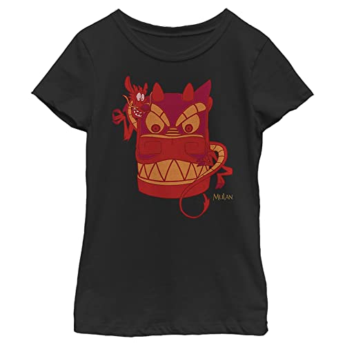 T-shirt Disney fille Little Big Princesses Red Dragon idéal pour l'école et les sorties de loisirs