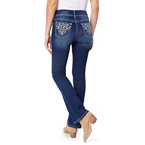 Image of WallFlower Bling Back Pocket Bootcut Jeans for Women, Luscious Curvy Fit, Embellished Mid-Rise Insta Stretch Denim