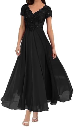 Amazon.com: Short Sleeve Petite Mother of The Bride Dress for Wedding