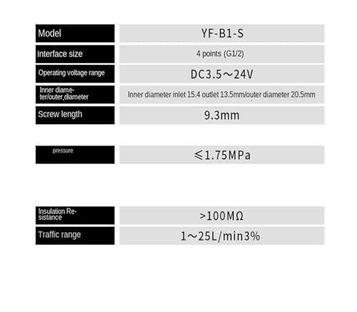 Capteur de débit d'eau YF-B1-S en acier pour un contrôle précis - 4