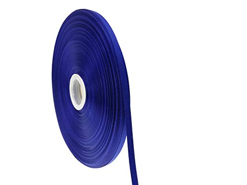 JESEP YONG 1/4in Royal Blue Grosgrain Satin Ribbon Bulk 100yd for Crafts