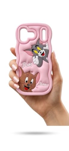 Image of MIDOS Back Cover Compatible with iPhone 17 Pro, 3D Soft Silicone 3D Cute Cartoon Full Protective Case for iPhone 17 Pro (Baby Pink)