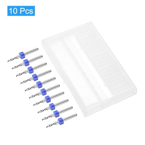 QUARKZMAN Micro Bohrer 2,3 mm Wolframkarbid Drehwerkzeug Schmuck CNC Gravur Print Leiterplatte Mikro Bohrer 1/8 Zoll Schaft 10 Stück