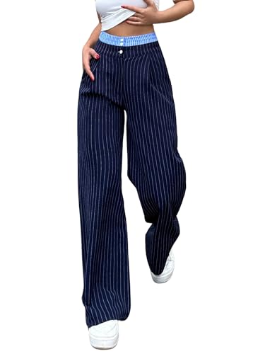Women's Comfort Pants with Colorful Bands for The Lower Part