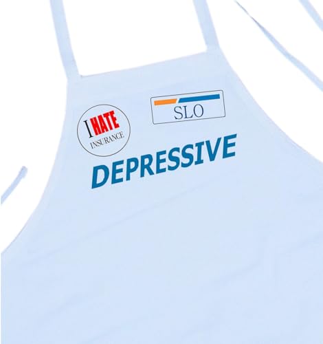 Halloween Costume Insurance Lady Depressive I Hate Insurance, Funny Parody Apron