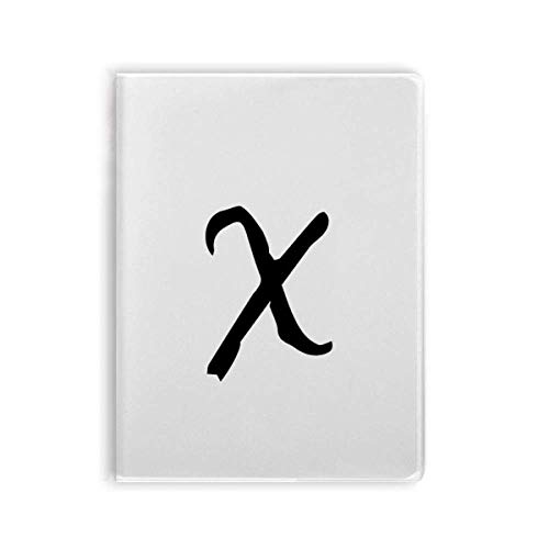Carnet de notes lettre grecque Chi noir au design sobre et finitions soignées