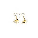 Dangle Earrings by Fan Frenzy Gifts | University Logo Earrings for Women & Men with Stainless Steel Shepherd Hooks | Officially Licensed Sports Fan Merchandise, (Montana State University)