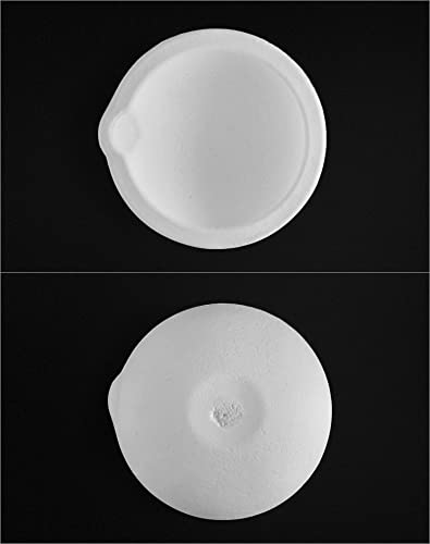 image for QWORK Ceramic Crucible Bowl, 4 Pcs Quartz Melting Dishes Pot for Melti