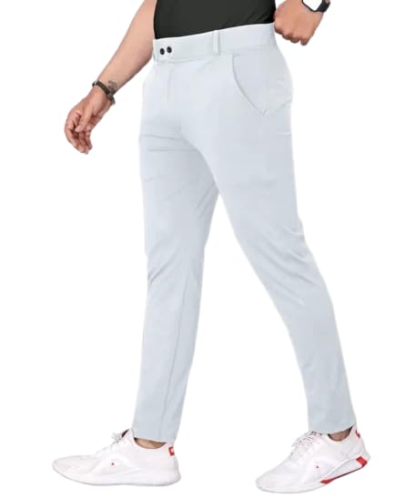 Men's Black Slim Fit Trouser, Casual and Formal Wear, Tapered Fit Pants-picture-17