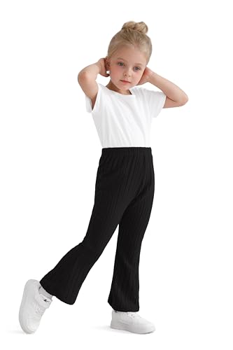 Image of Toddler Baby Girls Fall Bell Bottoms Pants Ruffle Flare Pants Soft Fleece Trousers for Children's