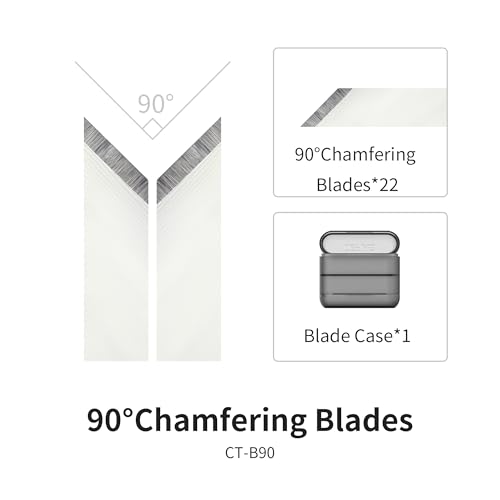 Image of DSPIAE Chamfering Tool Set, 60 and 90 Degree Blades Each 4pcs, Conical and 3mm Spherical Bits with Handle