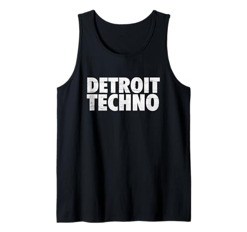 Detroit Techno Music Minimal Hard Clubbing Rave Party DJ T-shirt sem mangas, Preto