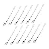 Amosfun 12 Pièces Cuillères de Laboratoire Acier Inoxydable Épaissi Tête Carrée Usten...