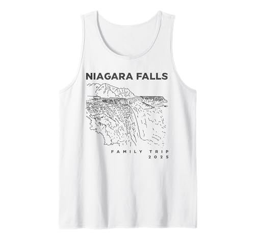 Recuerdo de viaje familiar a las Cataratas del Niágara Canadá Nueva York 2025 Camiseta sin Mangas