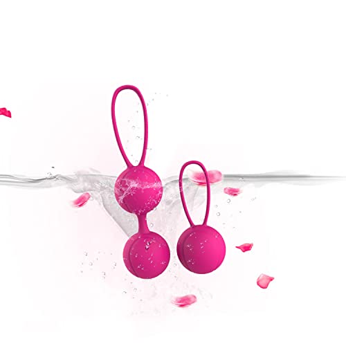 Pelotas chinas de fortalecimiento vaginal y control muscular con kit de 2 piezas rosa
