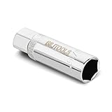 BILITOOLS 9/16'(14mm) Spark Plug Socket 3/8-inch Drive Powerful Retains Thin Wall Spark Plug Socket 6-Point, CR-V