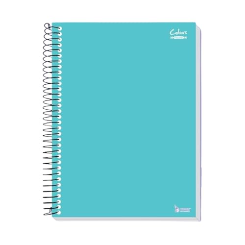 Caderno 1 materia 96 folhas Azul Turquesa Linha Colors Tamoio