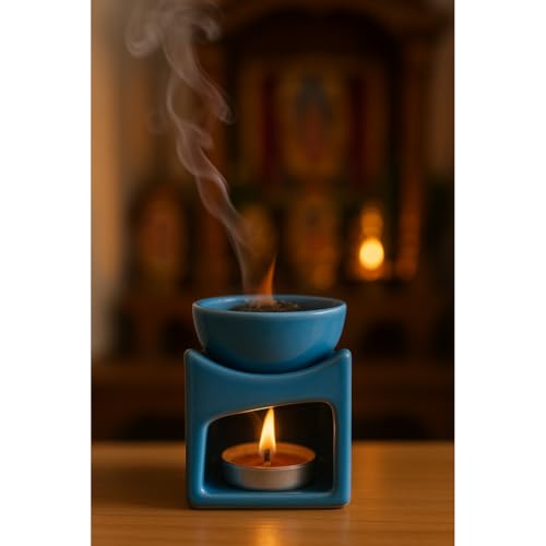 Image of Cortina Ceramic Electric Wax Melt Warmer with Silicone Dish | Fragrance Oil Burner for Scented Wax Cubes & Essential Oils | Stylish Wax Melter for Home, Bedroom, Office Dcor & Gift Use | Color 7
