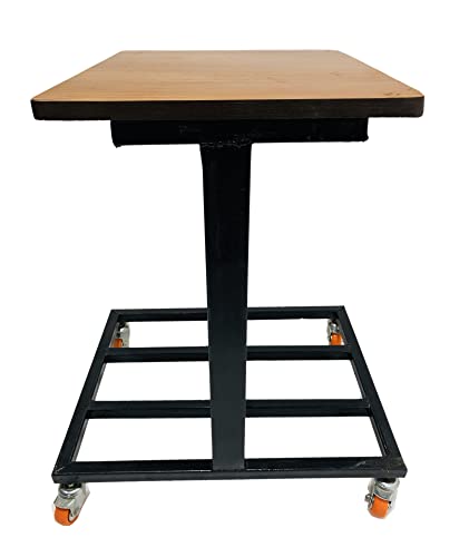 Image of Goyal steel & furniture Inverter Battery & UPS Stand Trolley Fit to Every Type of Batteries, Heavy Duty Stand Holds up to 450 kg Weight (Brown, with Heavy Wheel, for Two Batteries)