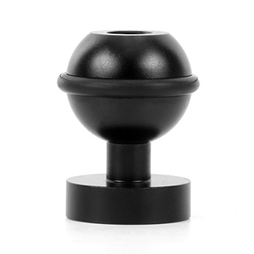 XT-XINTE CNC Aluminium Lampe de plongée Bâti de tête de Boule de Bras avec 1/4 vis Adaptateur pour la caméra d'action Plongée Accessoires (Noir) Cover