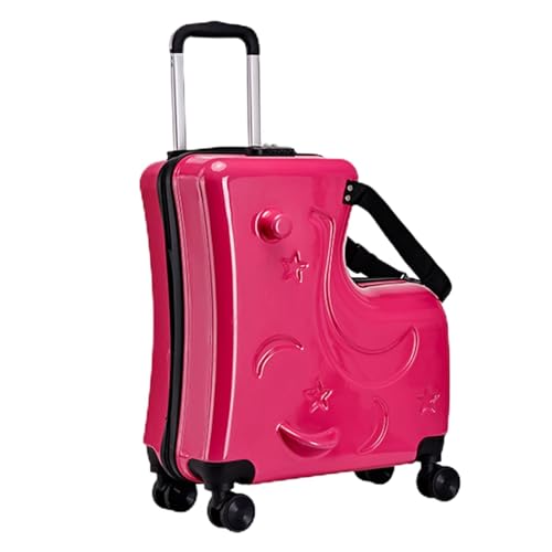 Valigia da viaggio per bambini da per con blocco password a 3 cifre con sedile per - Trolley da 20 pollici con ruote silenziose cinture di sicurezza manubri