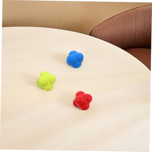 6pcs Balls D'entraînement À Vitesse De Réaction Améliorez Les Réflexes Et La Coordination pour L'agilité des Sports De Fitness Entraînement Élastique Balls De Réaction Élastique – Image 5