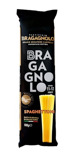 Pastificio Bragagnolo, Spaghetti 805 Trafilati Al Bronzo, Semola Di Grano Duro Senatore Cappelli 100% Italiano, 20 Confezioni da 500g