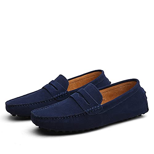 Mens Handmade Suede Leather Casual Loafers Shoes Plus Size Soft Comfortable Driving Walking Shoes2