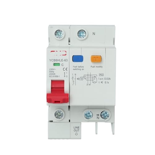 Disjoncteur 1P+N 40A 30mA avec protection contre les surintensités