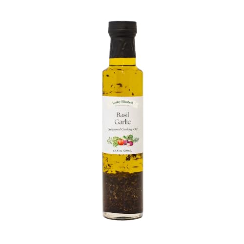 Aceite condimentado Lesley Elizabeth albahaca y ajo 8.5 fl oz