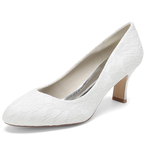 Chaussures de mariage à talons bas sans douleur escarpins épais bout fermé 42