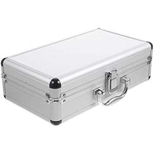 ERINGOGO Aluminum Attache Case – 12inch Lock Metal Briefcase with Ripple Foam, Hard Aluminum Carrying Case for Men, Universal Portable Tool Case for Laptop/Luggage/Instrument White