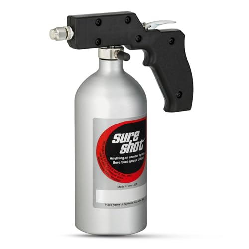 Sure Shot M2400 - Industrial Grade Silver Anodized Aluminum Sprayer with Adjustable Nozzle - Lightweight and Portable Compressed Air Sprayer for Multiple Liquid Applications - Made in USA Since 1932