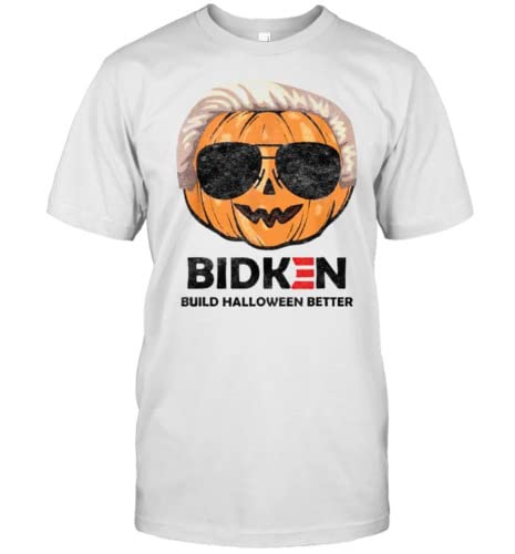 bras Biden Build Halloween Better Pumkin Funny T-Shirt US Size Best-M Black