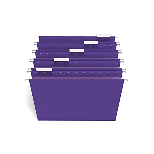 Staples 419200 Hanging File Folders 5 Tab Letter Size Purple 25/Box (419200) #TOP1