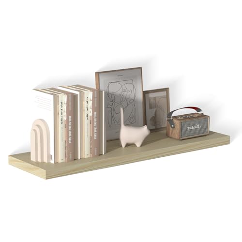 Landmok 40 Inch Floating Shelf 1 Pack Large Floating Shelves for Wall No Drilling Accessories Included Deep Wall Shelves for Living Room Kitchen Farmhouse 40